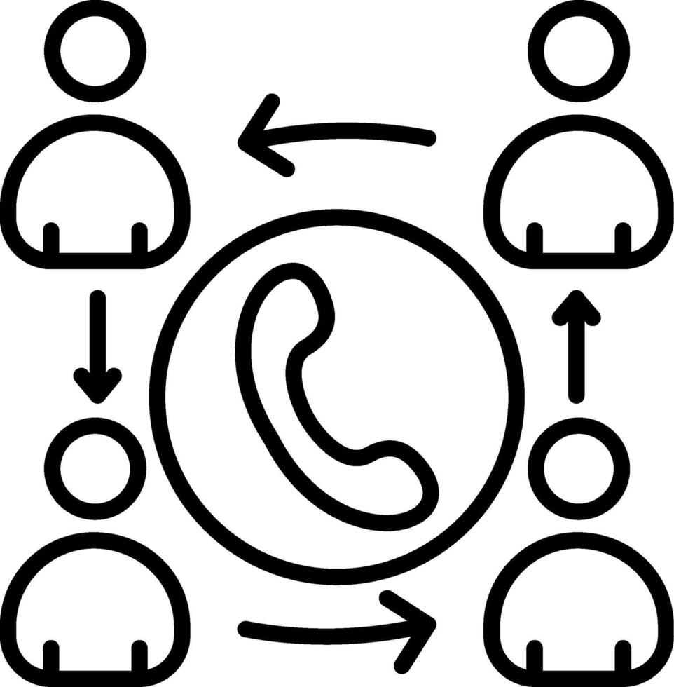 Network Line Icon vector