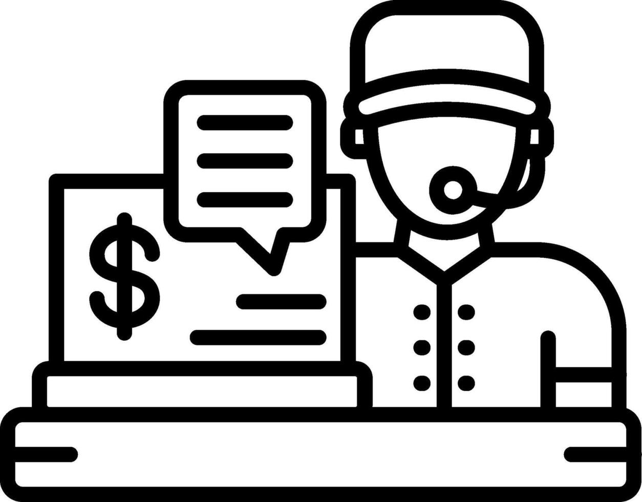 Businessman Line Icon vector