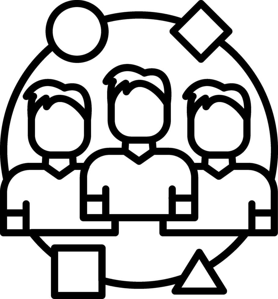 Diversity Line Icon vector