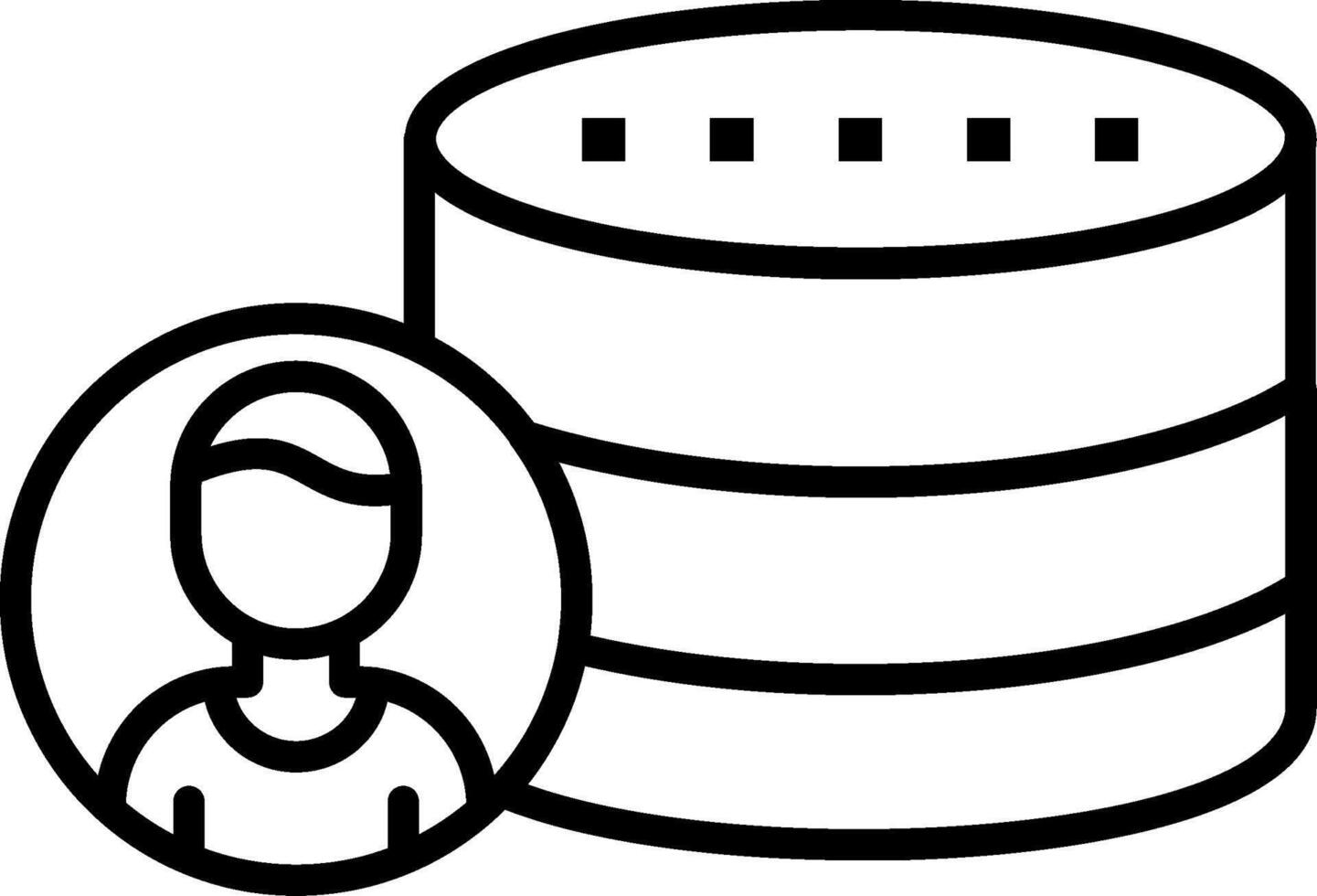 User Data Line Icon vector