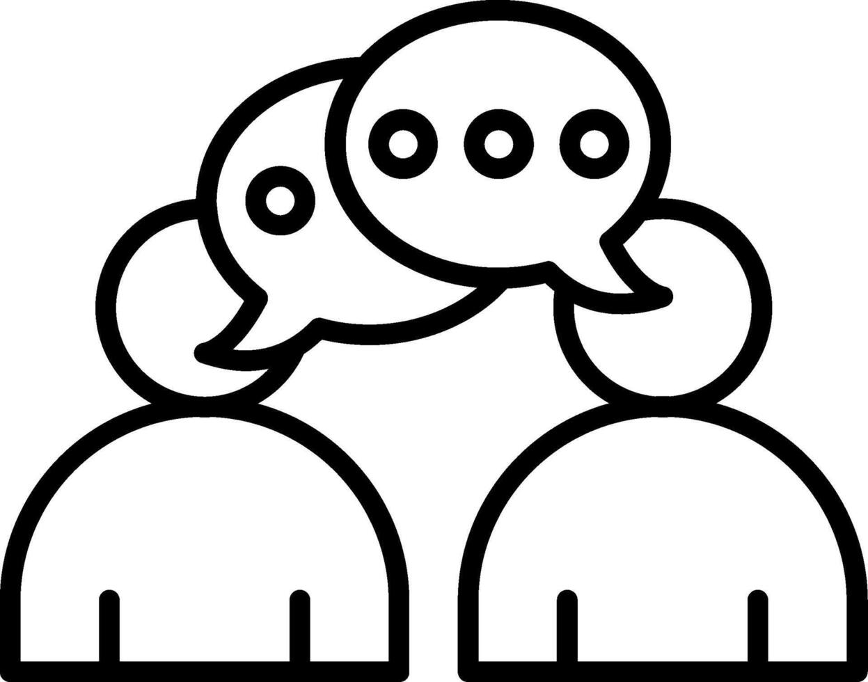 Discussion Line Icon vector