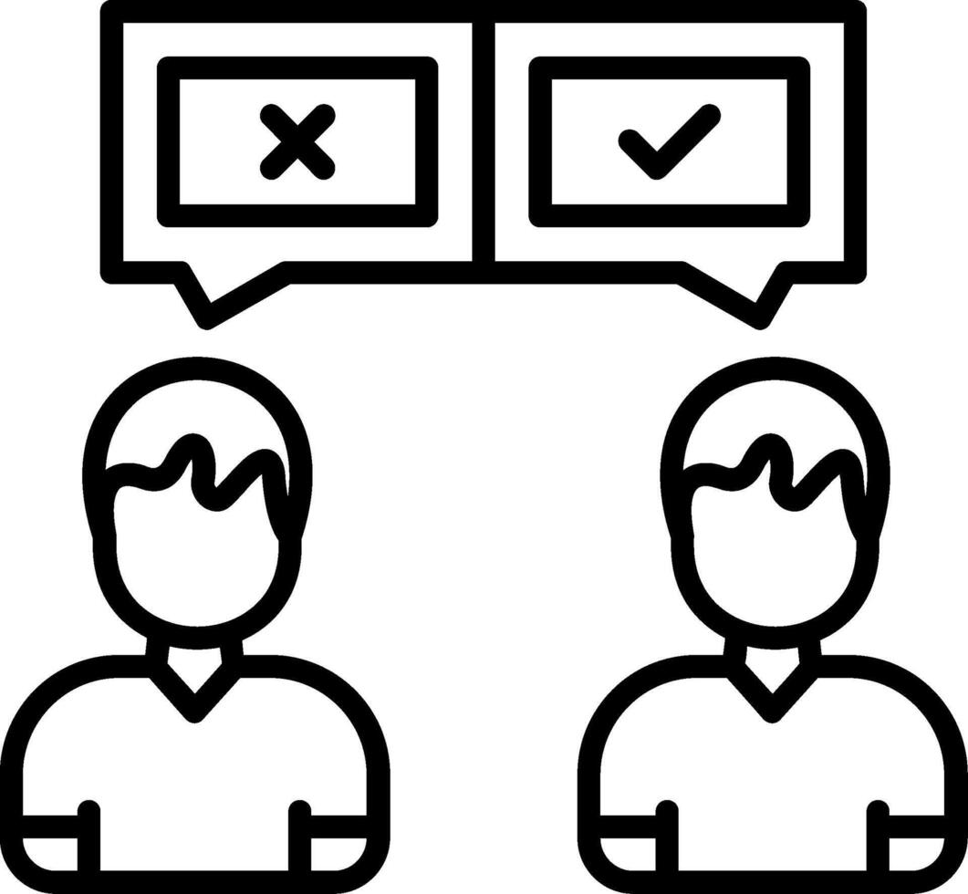 Review Line Icon vector
