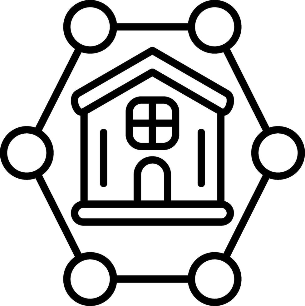 Network Line Icon vector