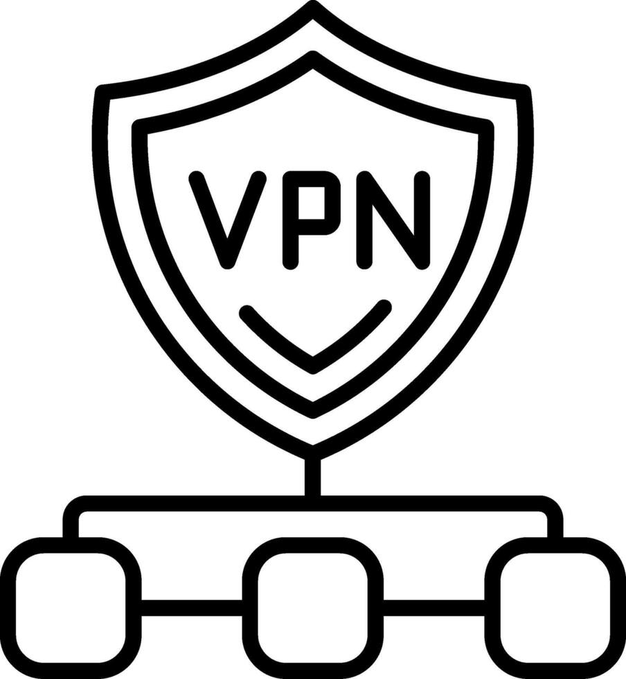 Vpn Line Icon vector