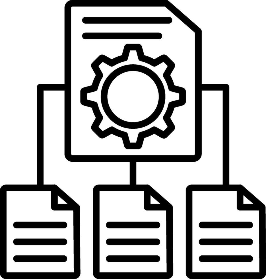 Project Plan Line Icon vector