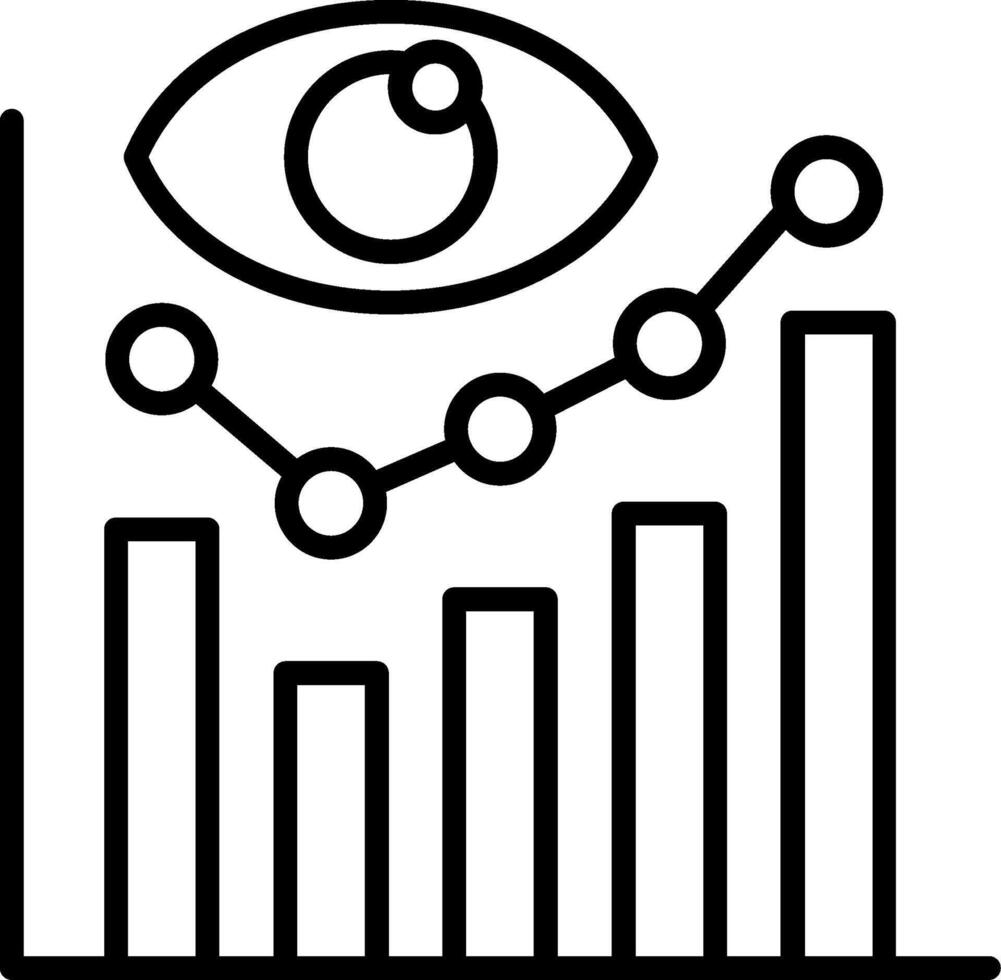 Predictive Analysis Line Icon vector