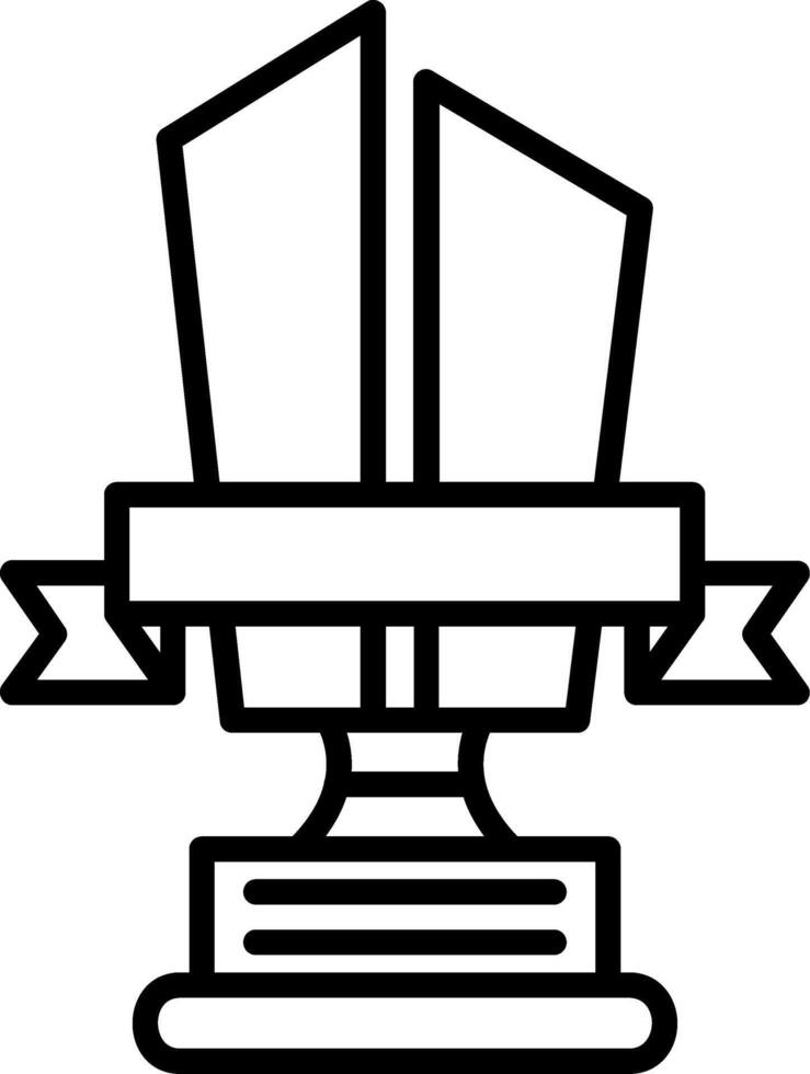 Trophy Cup Line Icon vector
