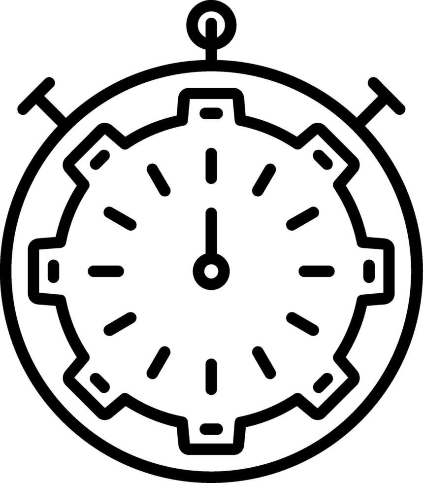 Fast Processing Line Icon vector