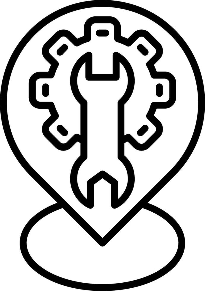 Location Pin Line Icon vector