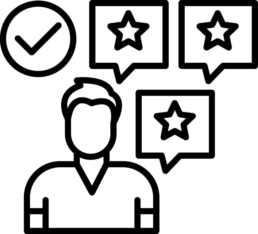 Feedback Line Icon vector