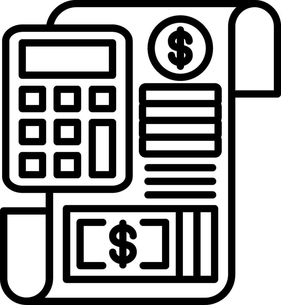 Accounting Line Icon vector