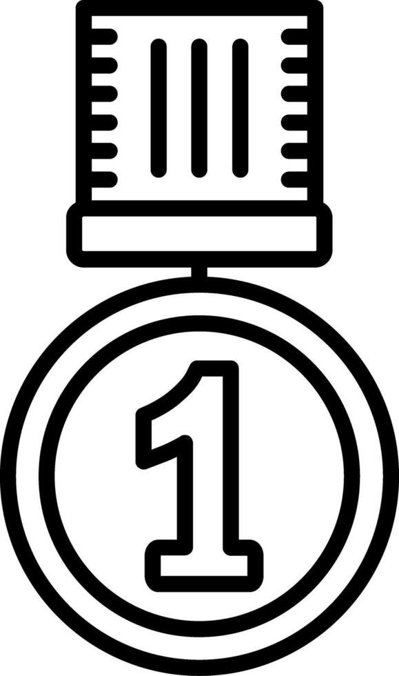 1st Prize Line Icon vector