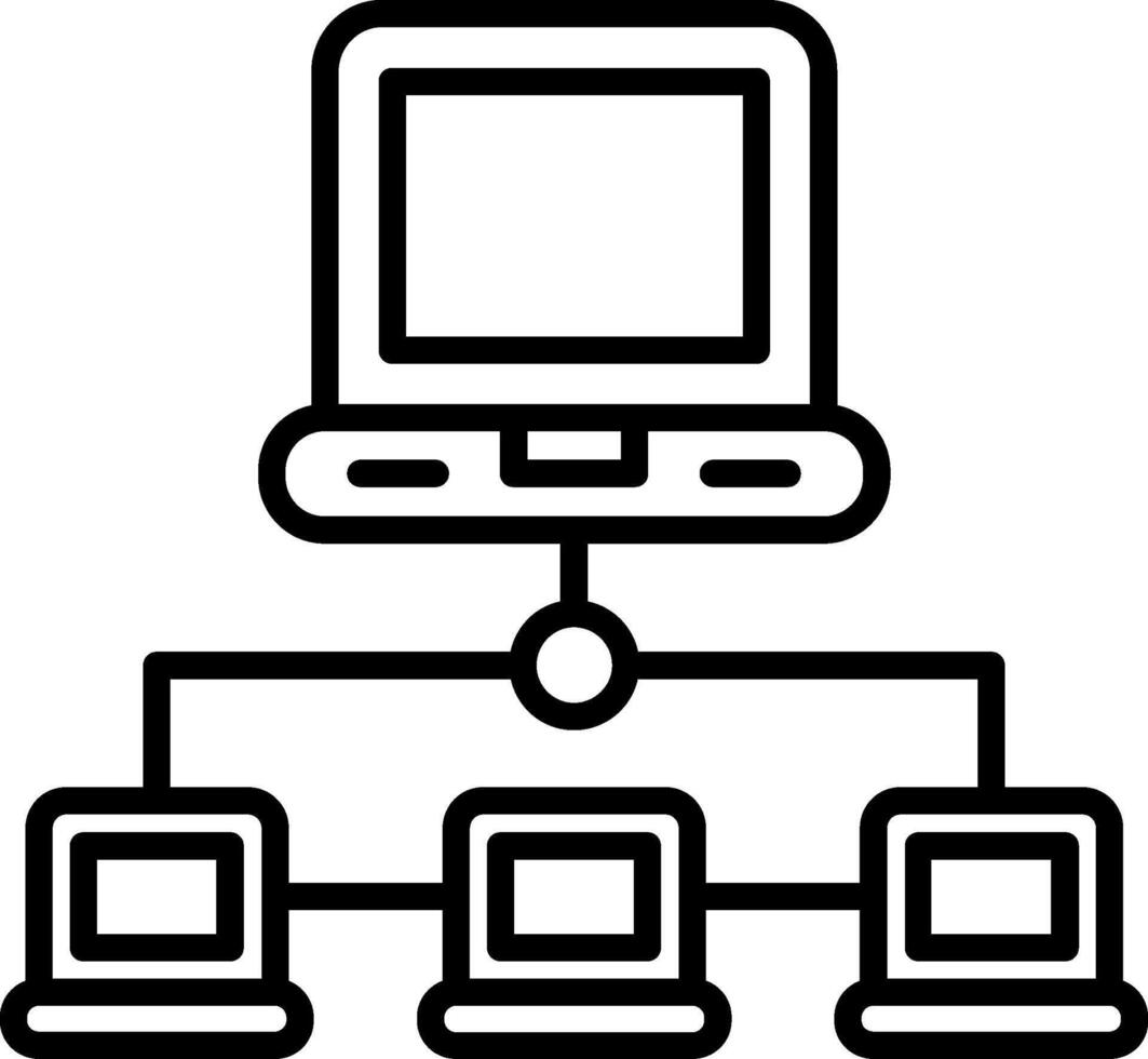 Computer Networking Line Icon vector