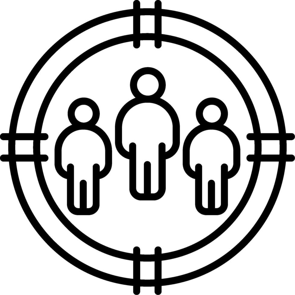 Target Audience Line Icon vector