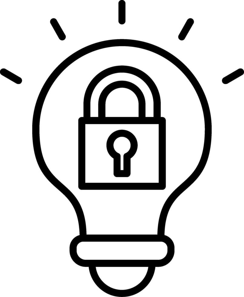 Intellectual Property Line Icon vector