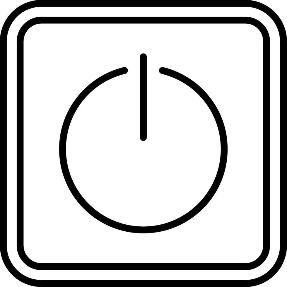 Power On Line Icon vector