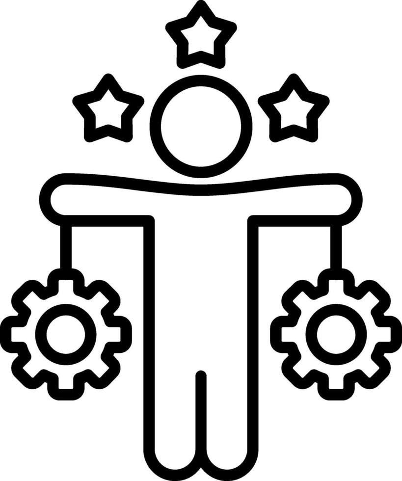 Work Life Balance Line Icon vector