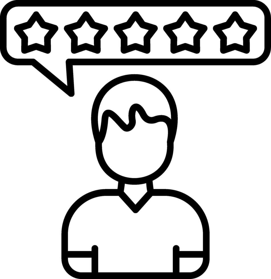 Rating Line Icon vector