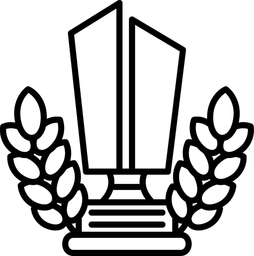 Trophy Cup Line Icon vector