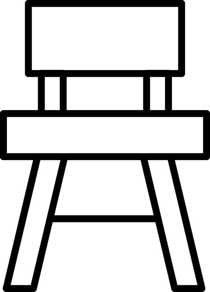 Bar Stool Line Icon vector