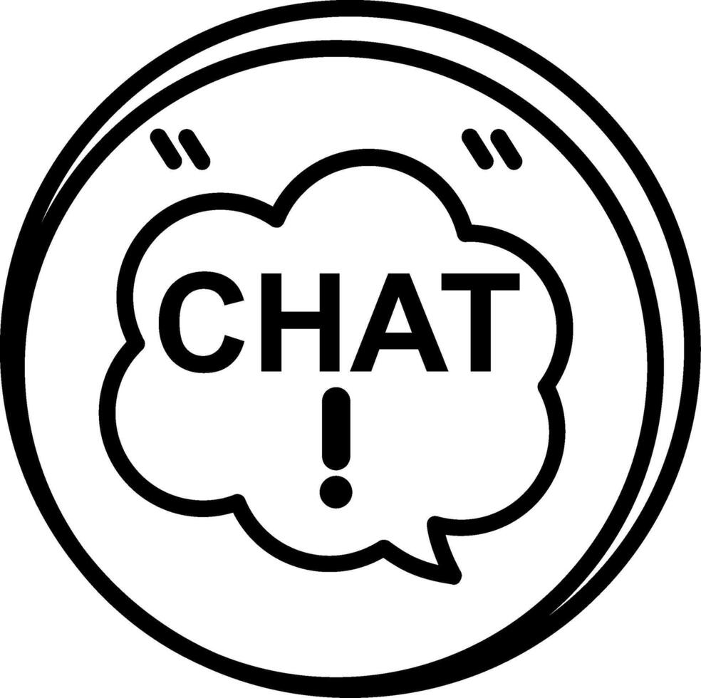 Chat Balloon Line Icon vector
