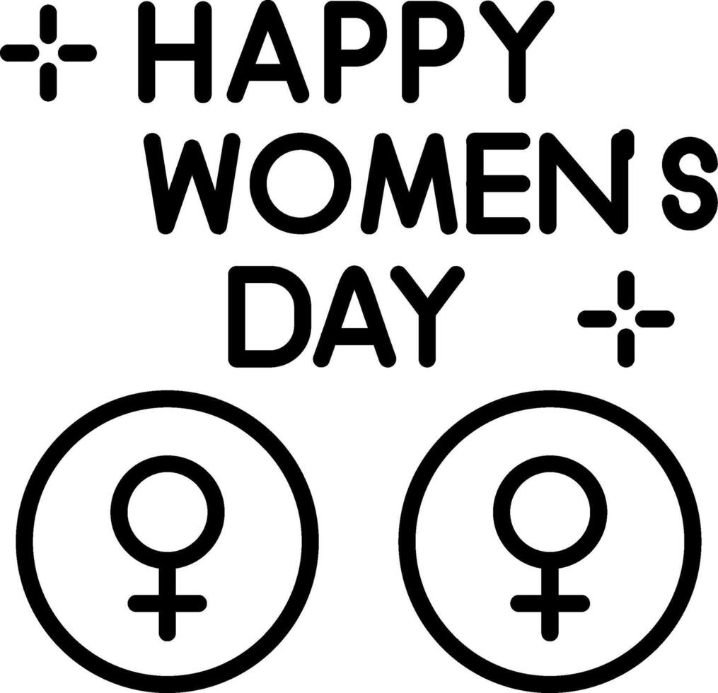 Womens Day Line Icon vector