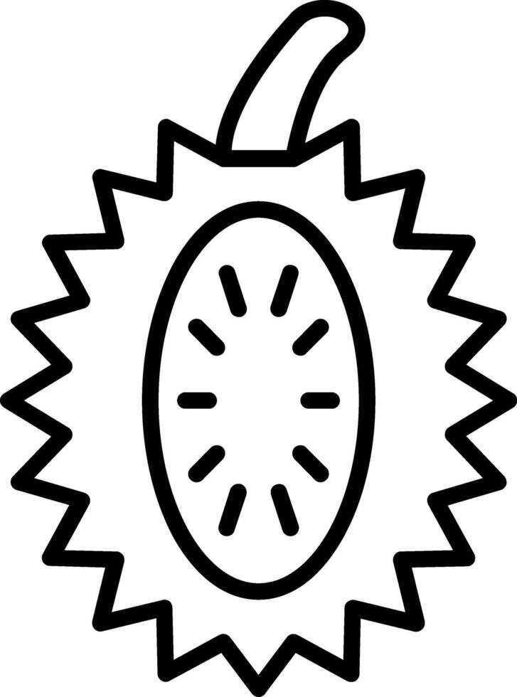 Durian Line Icon vector