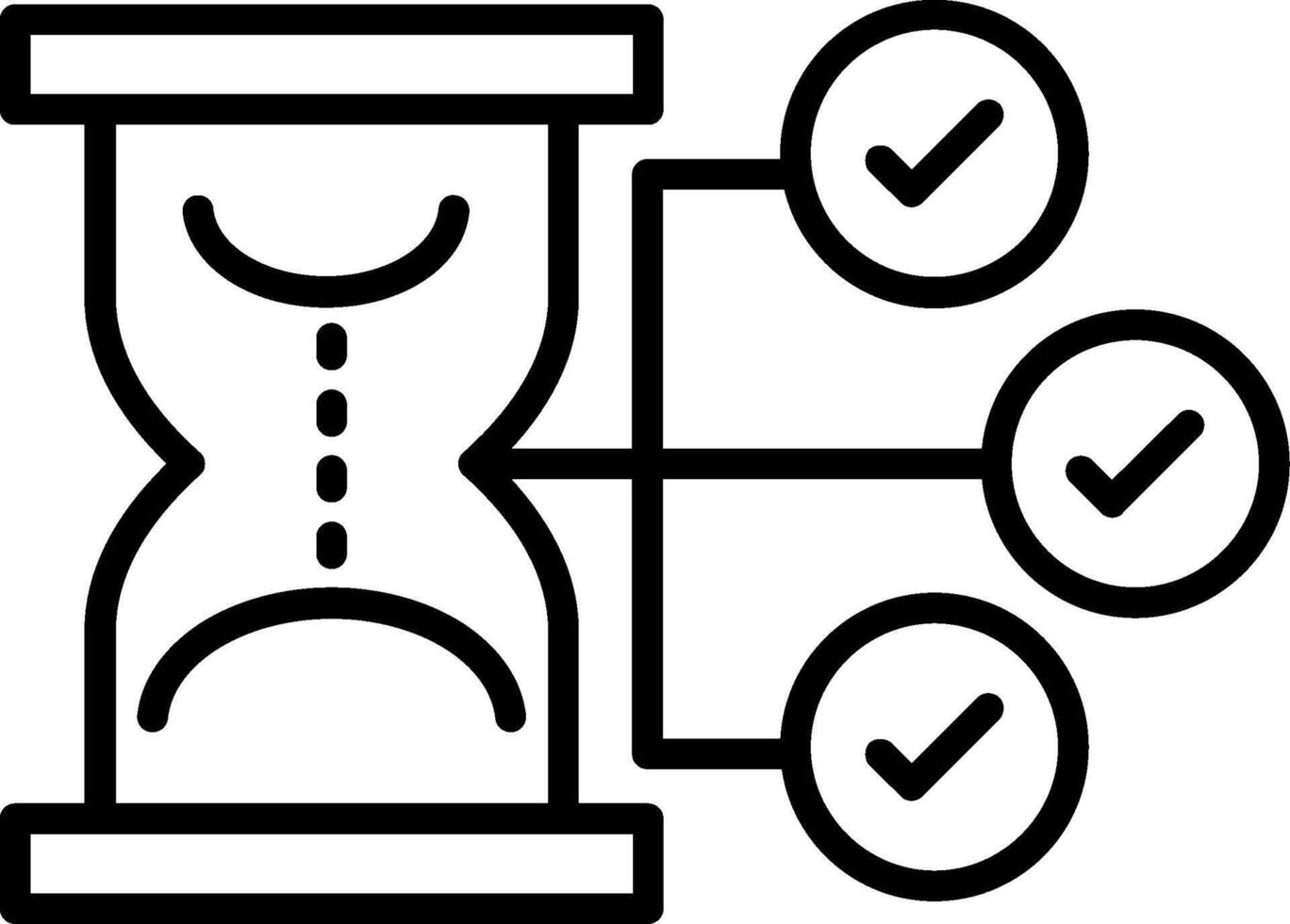Hourglass Line Icon vector