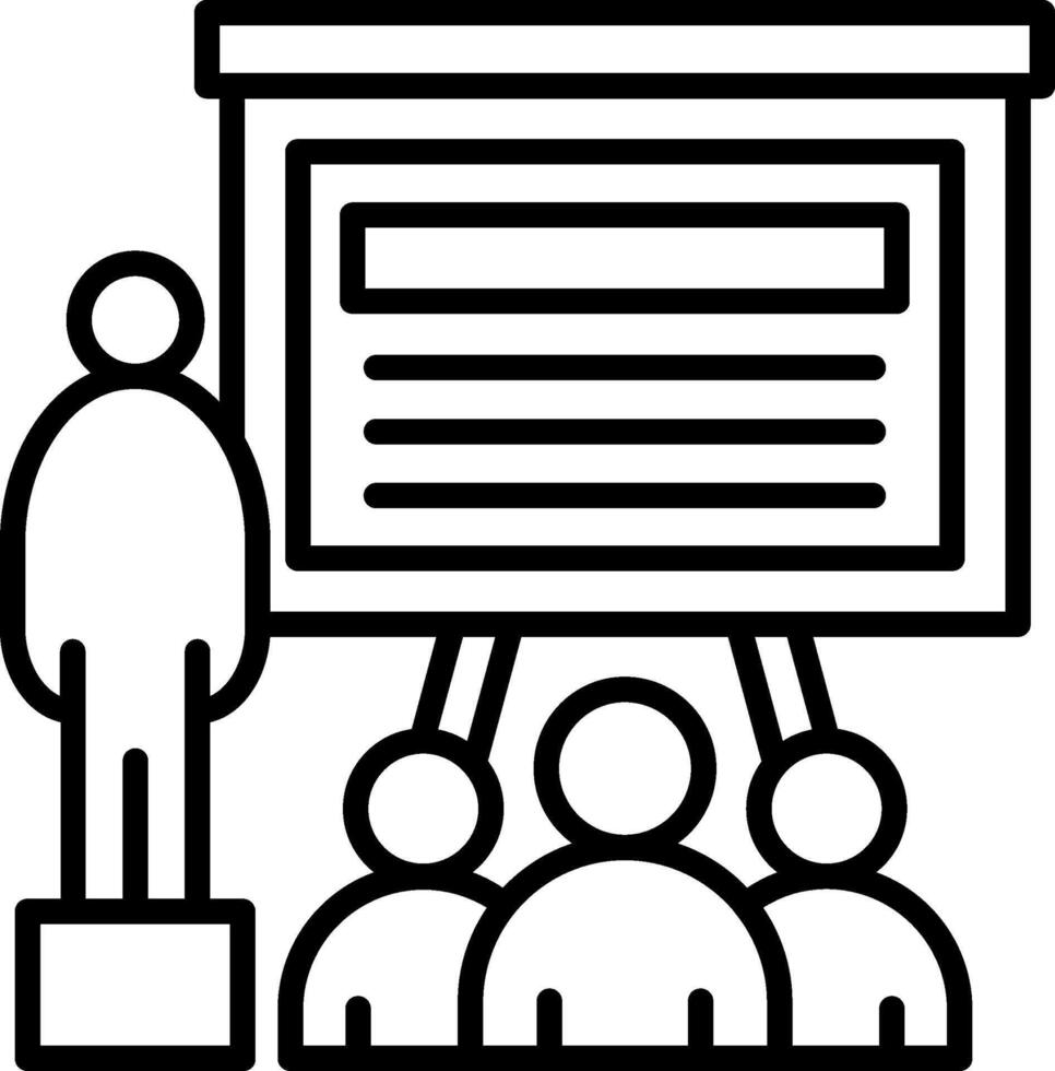 Presentation Line Icon vector
