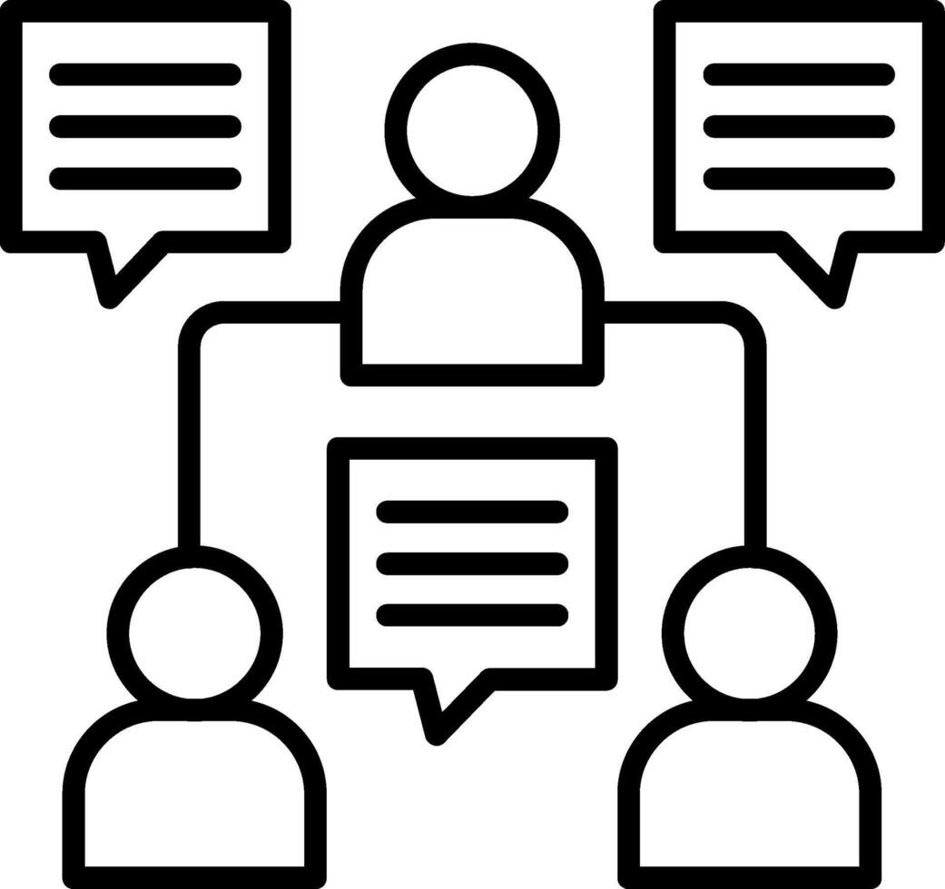 Group Line Icon vector