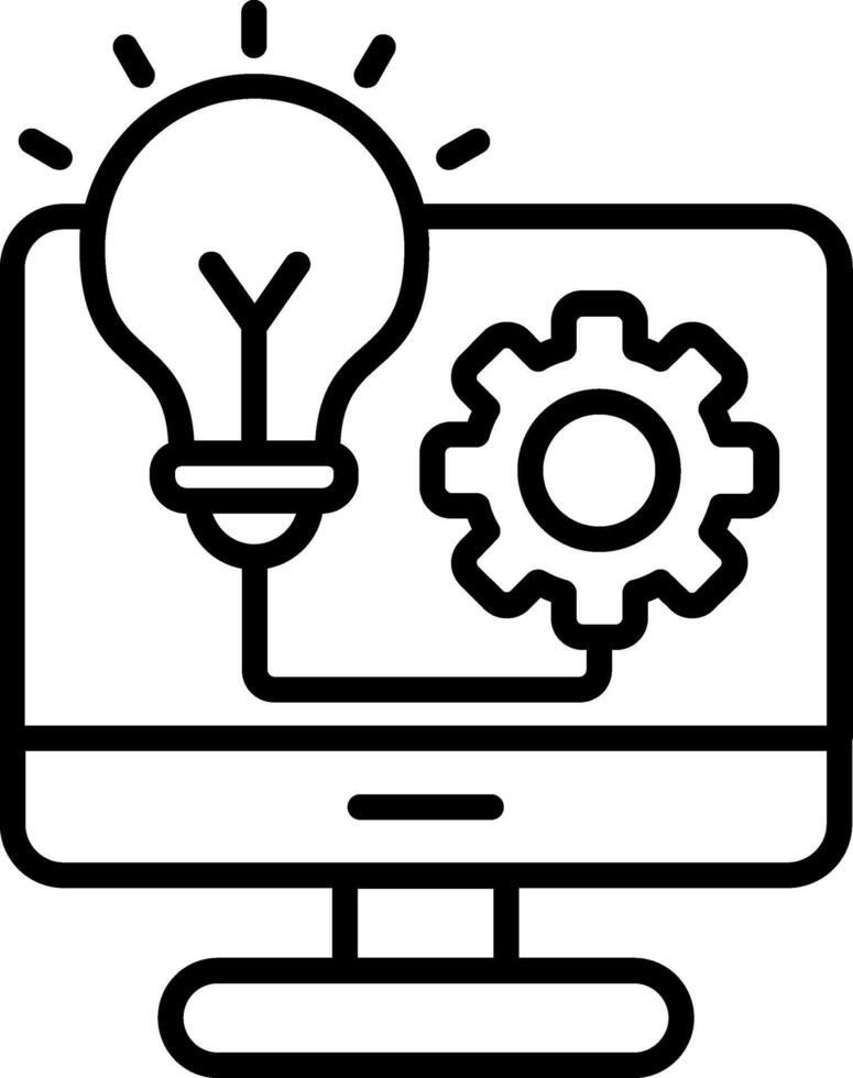 Monitor Line Icon vector