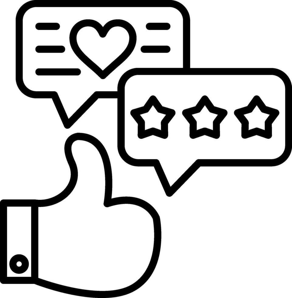 Review Line Icon vector