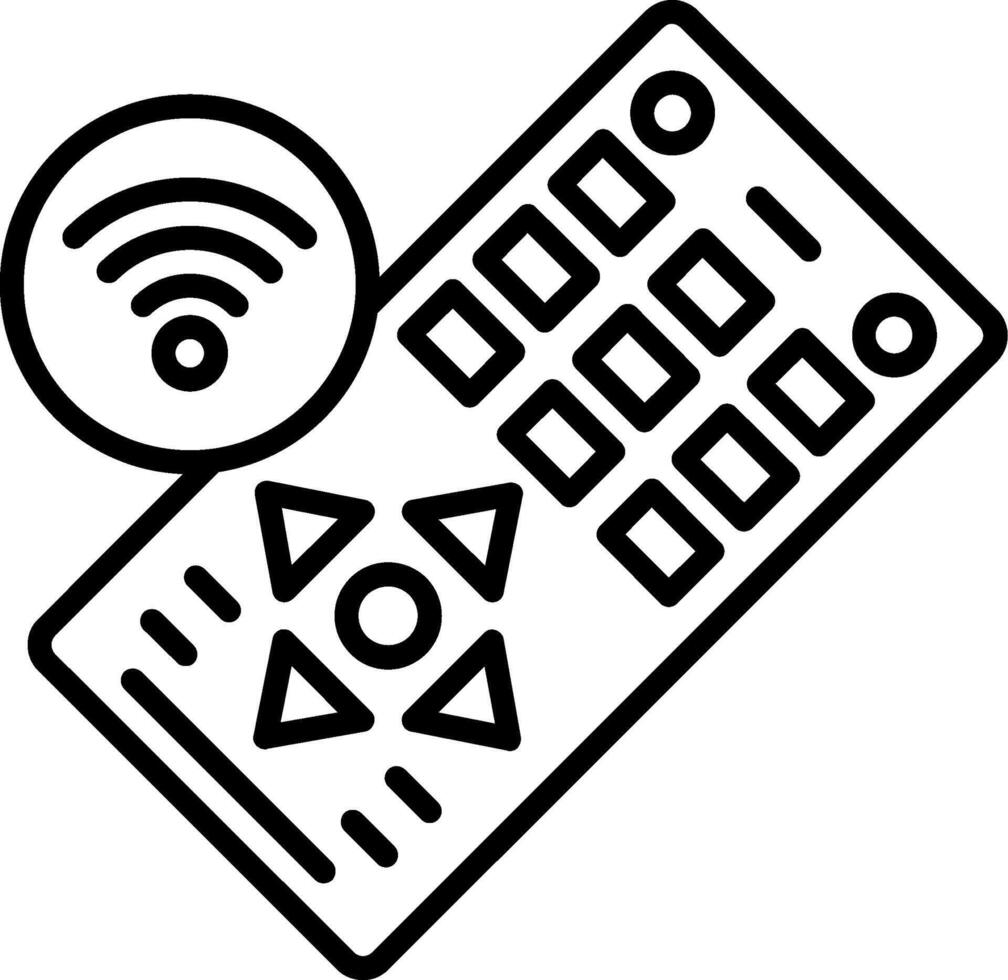 Remote Control Line Icon vector