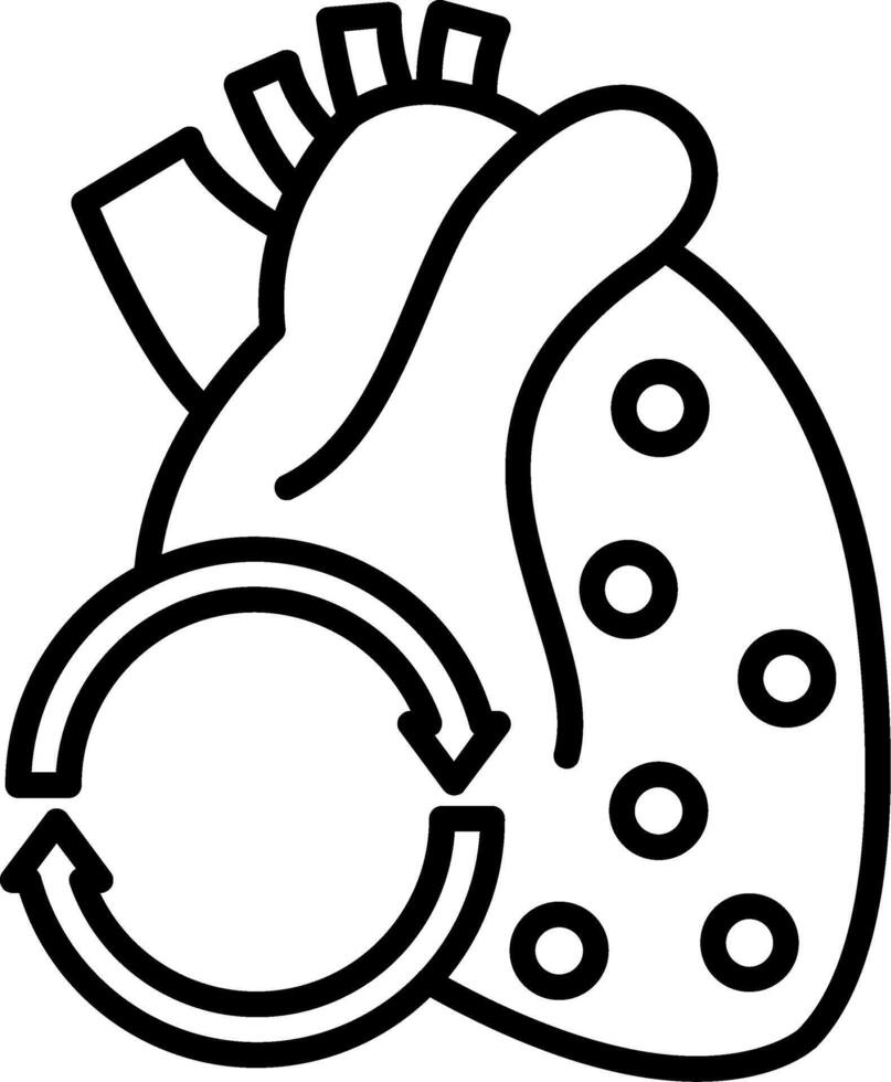 Transplant Line Icon vector