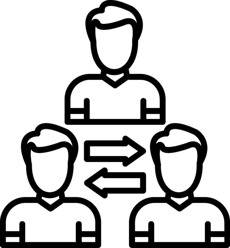Intermediary Line Icon vector