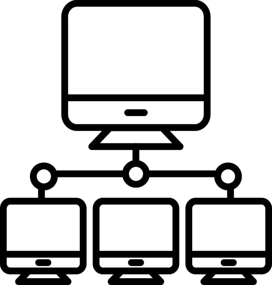 Computer Networks Line Icon vector