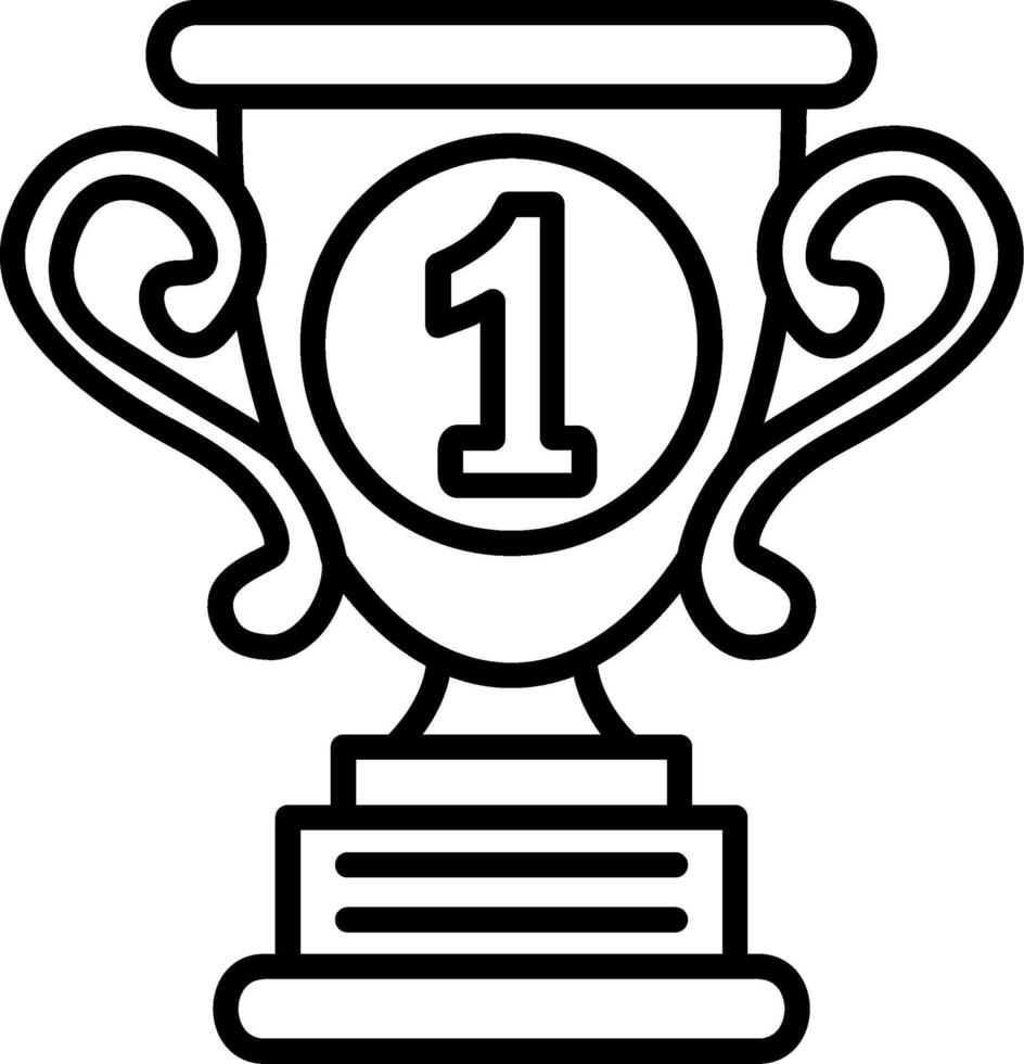 1st Prize Line Icon vector
