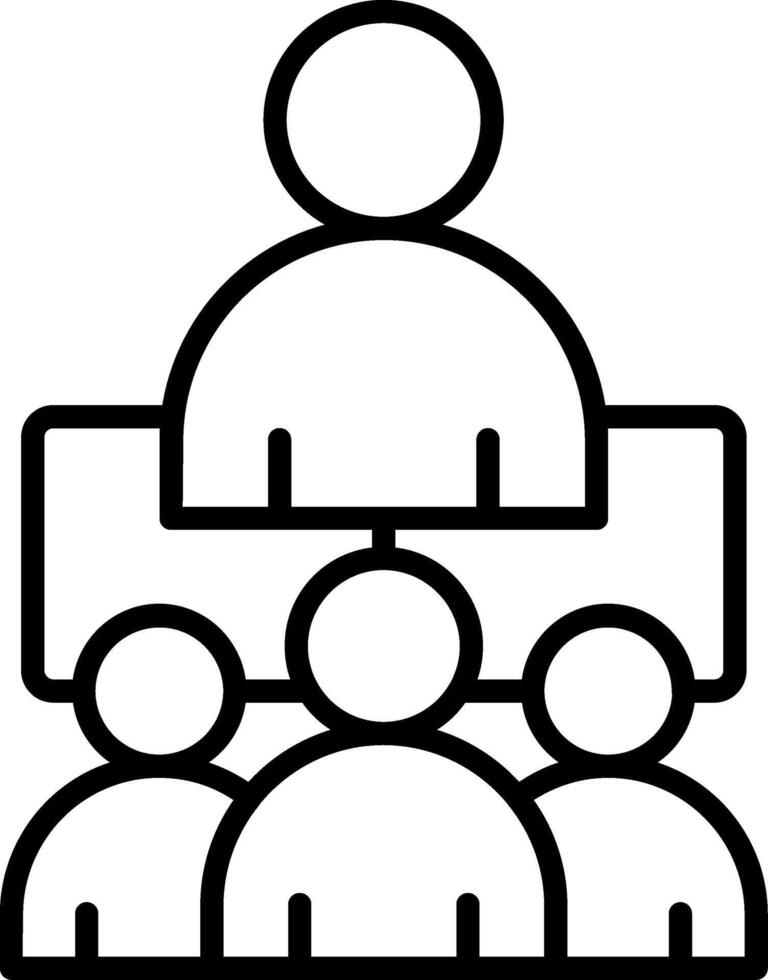 Leadership Line Icon vector
