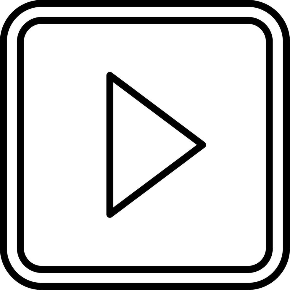 Play Line Icon vector