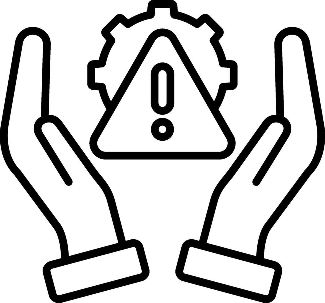 Risk Management Line Icon vector