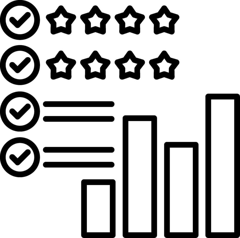 Review Line Icon vector