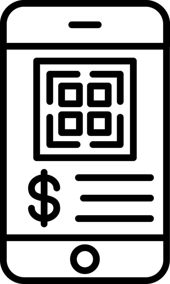 Cashless Payment Line Icon vector