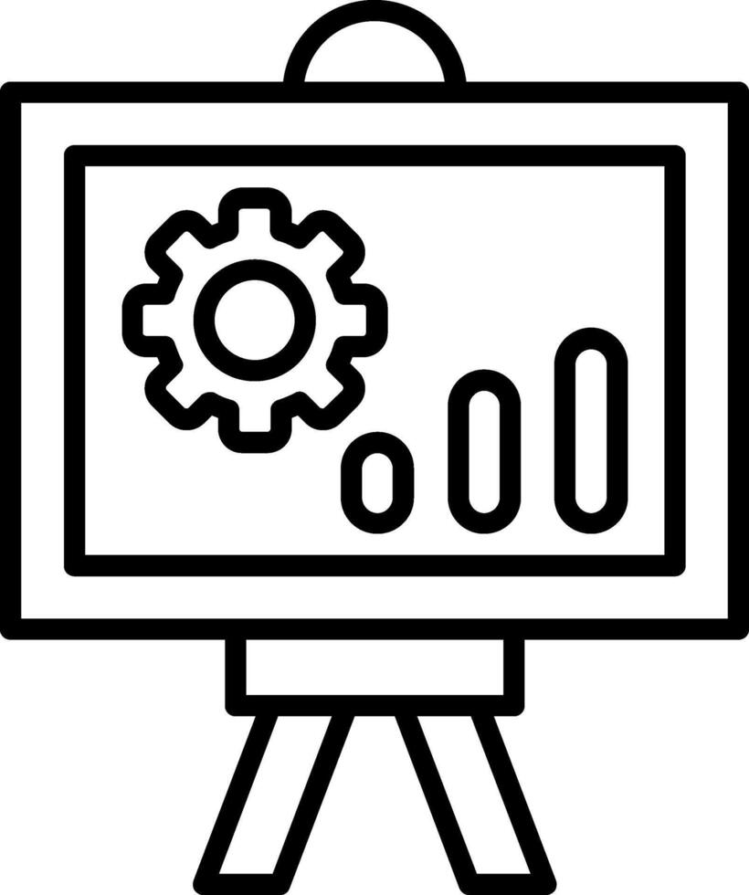 Analysis Line Icon vector