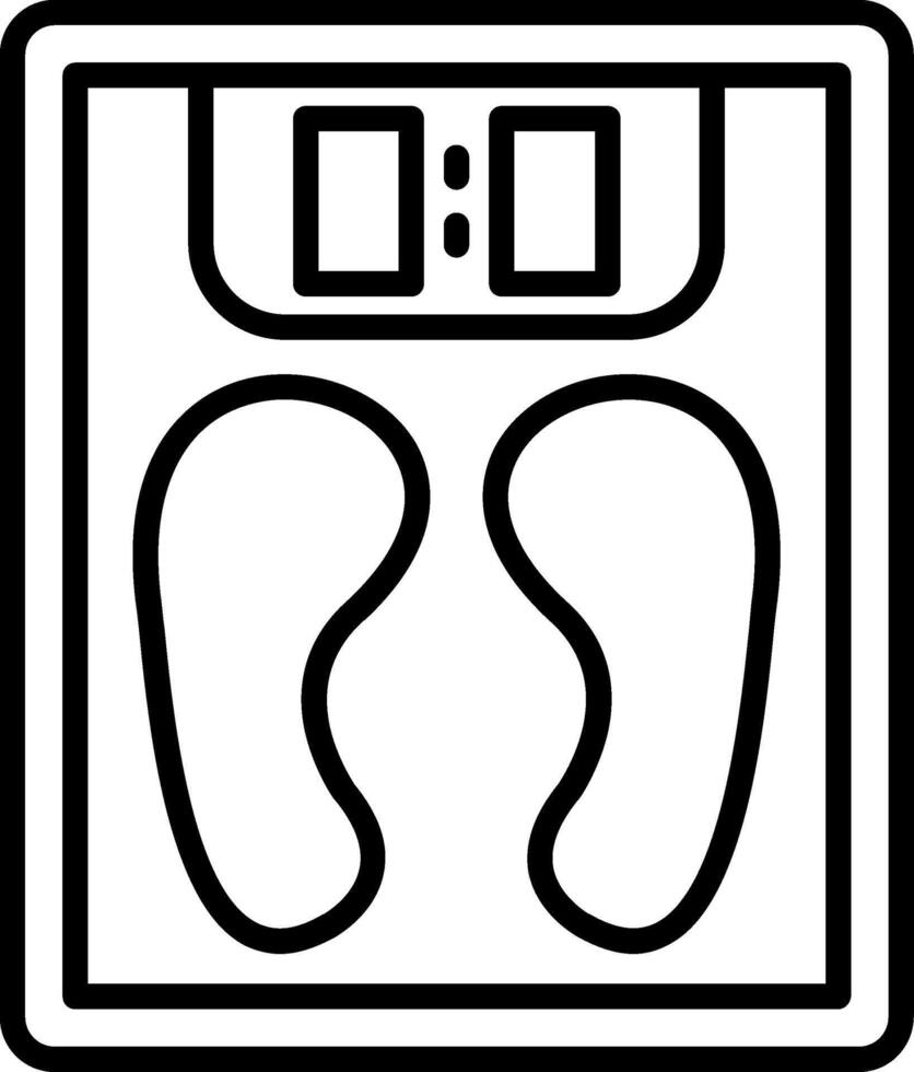 Weight Line Icon vector