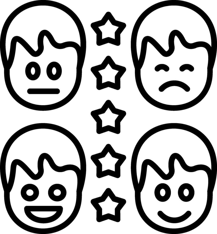 User Rating Line Icon vector