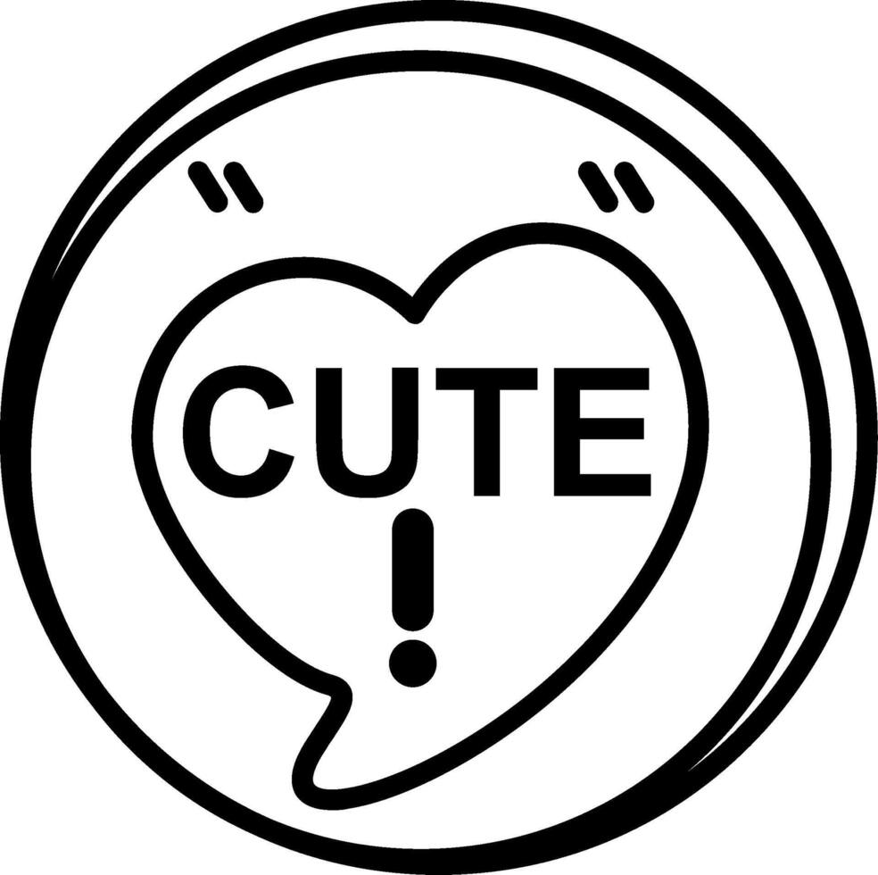 Cute Line Icon vector