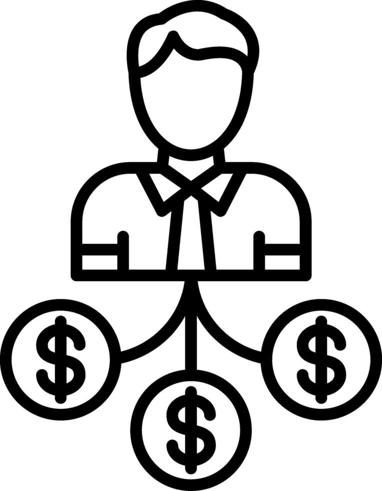 Diversification Line Icon vector