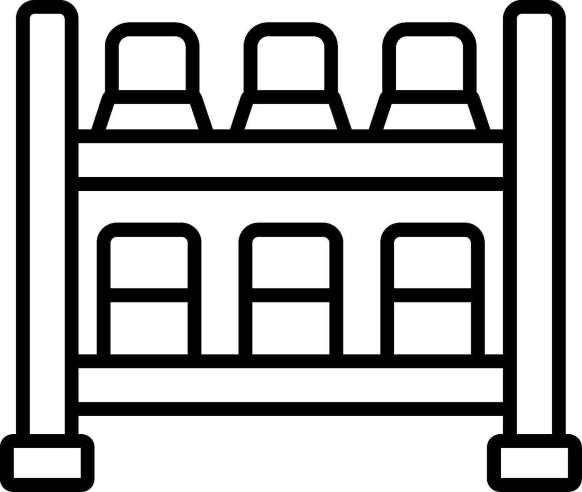 Shoe Rack Line Icon vector