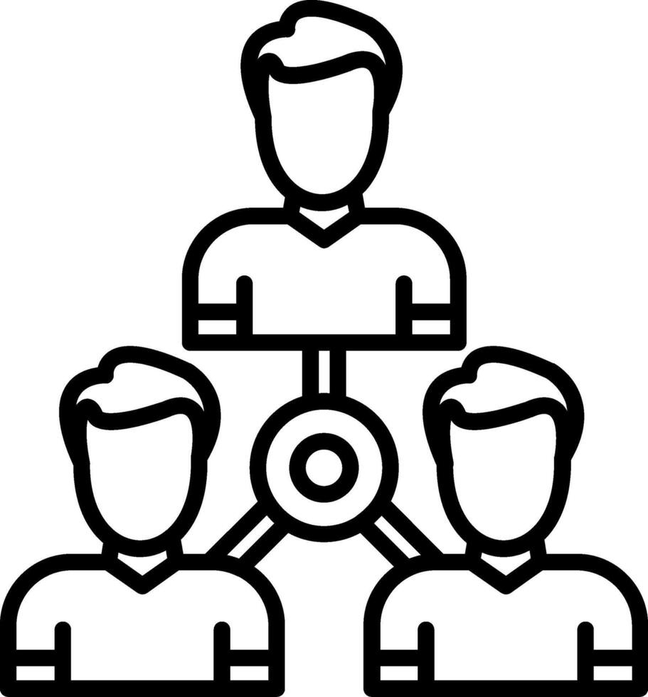 Delegation Line Icon vector