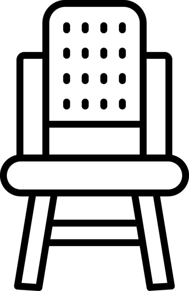 Dining Chair Line Icon vector